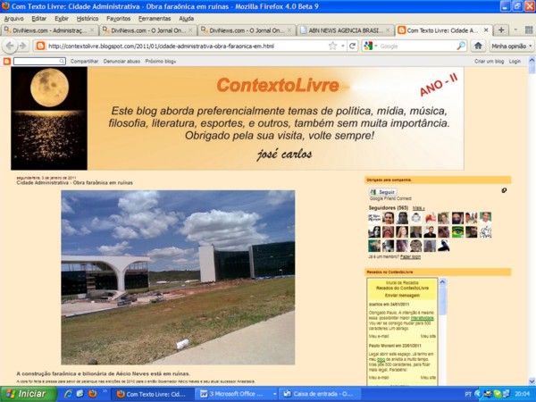 “Spam” mostra “Cidade Administrativa” do governo de Minas Gerais em ruína – Cheia de rachaduras e dezenas de outros problemas cidade adm